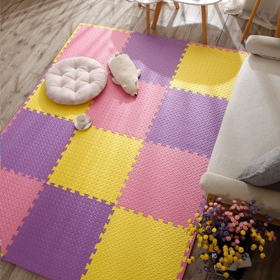 12"X12" Foam Puzzle Mats for Floor 0.4" Thick Foam Crawling Mat Kids Puzzle Playmats, Interlocking Foam Floor Tiles Exercise Mats- Baby Play Mat for Playing,L,40Pcs