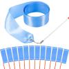 HiUnicorn 12PCS Blue Dance Ribbons, Blue Party Favors, Ribbon Dancer Wand for Kids Gymnastics Birthday Circus Carnival Party Decoration Accessories view 1