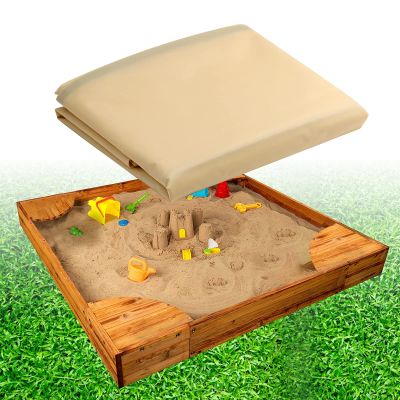 Hoypeyfiy Sandbox Sandpit Cover, Kids Sand Box Cover for Sand and Toys Protection, Square Sandbox Protective with Drawstring (47 * 47 inches,59 * 59 inches) (Small47.2 * 47.2inches)