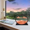 Twohua Moving Sand Art Liquid Motion 3D Hourglass Deep Sea Sandscape Moving Sand Picture Quicksand Flow Sand Painting Desk Decorations Work Relaxing Decor Office Desktop Toys (7 inches, red) view 2