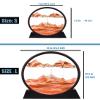 Twohua Moving Sand Art Liquid Motion 3D Hourglass Deep Sea Sandscape Moving Sand Picture Quicksand Flow Sand Painting Desk Decorations Work Relaxing Decor Office Desktop Toys (7 inches, red) view 4