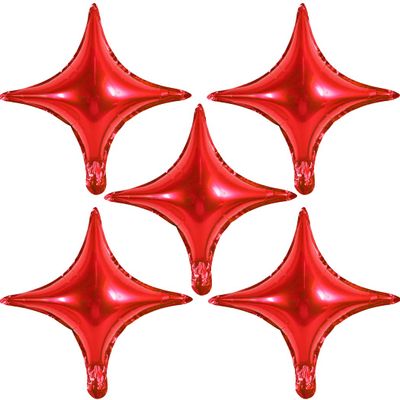 18inch Star Shape Foil Mylar Balloon,30 pcs Red Four Angle Star Balloons for Birthday Party,Wedding,Valentine's Day, engagement partyChristmas,Baby Shower Backdrops Decorations
