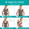 Infantino Flip 4-in-1 Convertible Baby Carrier, Adjustable, Ergonomic Babywearing, Registry Essential, Baby Carrier for Newborn to Toddler, Rainbow view 2