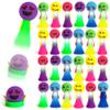 ArtCreativity Light-Up Jumping Popper Toys for Kids  24 PCS LED Spring Launchers with Flashing Lights, Emoticon Faces, Jump Up to 4 Feet, Party Favors, Goodie Bag Fillers for Boys & Girls view 1