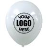 Custom Printed Logo Balloons or Balloons with Business Name 11 Inch Size (White) view 1