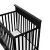 Storkcraft Petal 4-in-1 Convertible Mini Crib (Black)  GREENGUARD Gold Certified, Converts to Daybed and Twin-Size Bed, Bonus 2.75-inch Mini Crib Mattress Included, Ideal for Small Spaces view 3
