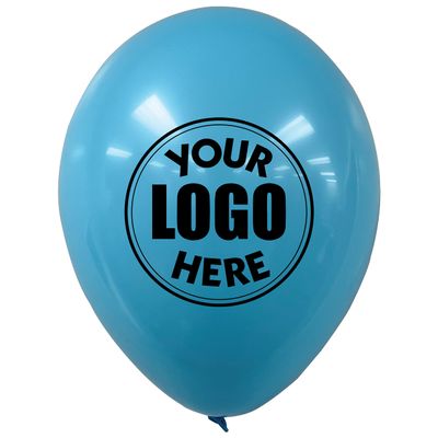 Custom Printed Logo Balloons or Balloons with Business Name 11 Inch Size (Baby Blue)
