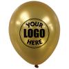 Custom Printed Logo Balloons or Balloons with Business Name 11 Inch Size (Metallic Gold) view 1