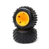 Losi 6 Row Rear Tires Mounted Orange2 Mini JRXT LOS41031 RC Tire view 1