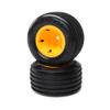 Losi Rib Front Tire Mounted Orange2 Mini JRXT LOS41029 RC Tire view 1