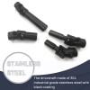 HOPLEX Stainless Steel Drive Shaft with Black Coating Front Rear Center Driveshafts for 1/18th TRX4M Defender Bronco RC Crawler Car Upgrades 2PCS(Black) view 4