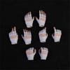 1/6 Scale Gloves Hands Type,4 Pair Female Holding Gun Glove Hand Shape Accessory for 12inch PH TBL Action Figure Body (Pale Skin White Glove Hand) view 1