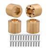 NXUEBDU 4Pcs Brass Weights 1.9 2.2 Inches Beadlock Wheels 12mm Hex Wheel Hub Widen Adapters for SCX10 TRX4 1/10 RC Crawler Upgrades (Gold, 18.4mm) view 1