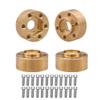 NXUEBDU 4Pcs Brass Weights 1.9 2.2 Inches Beadlock Wheels 12mm Hex Wheel Hub Widen Adapters for SCX10 TRX4 1/10 RC Crawler Upgrades (Gold, 9mm) view 1