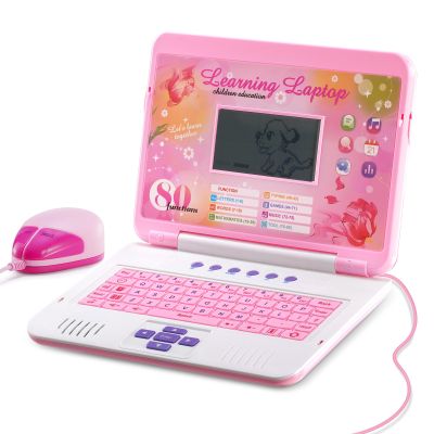 LESHITIAN Kids Laptop - 80 Learning Activities to Learn Alphabet, Words, Mathematics, Play Games and Music - Educational Learning Computer for Kids Ages 5+