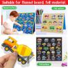 PENGFULL Felt Transportation Vehicles Learning Pieces,48 Felt Flannel Board Pieces,Air Land Sea Airplane Learning for Toddlers for Kindergarten,Preschool,Toddlers view 3