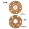 NXUEBDU 4Pcs Brass Weights 1.9 2.2 Inches Beadlock Wheels 12mm Hex Wheel Hub Widen Adapters for SCX10 TRX4 1/10 RC Crawler Upgrades (Gold, 22mm) view 2