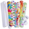 Giraffe 50 PCS White Valentine Slap Bracelets Bulk - Snap Wrist bands Bulk Party Favors For Kids for Birthday Goody Bag Stuffers - Classroom Prizes Easter Basket Stuffers - Carnival Giveaways view 1