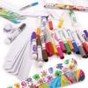 Giraffe 50 PCS White Valentine Slap Bracelets Bulk - Snap Wrist bands Bulk Party Favors For Kids for Birthday Goody Bag Stuffers - Classroom Prizes Easter Basket Stuffers - Carnival Giveaways view 2