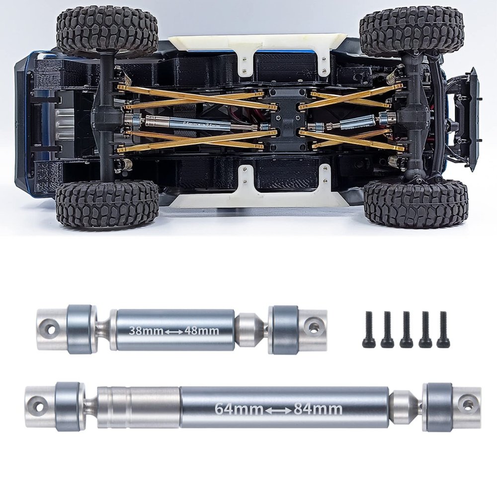 RCLions Steel RC Drive Shaft CVD 38+64mm Upgrade for 1/24th AXIAL SCX24 Gladiator AXI00005 RC Crawler Car Parts