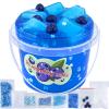 LAWOHO Blue Clear Slime, Blueberry Slime Kit for Kids, Crunchy Slimes with 8 Slime Add Ins, Jelly Cube Slimes for Kids Party Favors, Birthday Christmas Easter Gifts for Girls & Boys Age 8-12 view 1