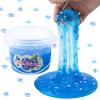 LAWOHO Blue Clear Slime, Blueberry Slime Kit for Kids, Crunchy Slimes with 8 Slime Add Ins, Jelly Cube Slimes for Kids Party Favors, Birthday Christmas Easter Gifts for Girls & Boys Age 8-12 view 3