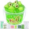 Clear Slime, Green Avocado Clear Jelly Cube Glimmer Crunchy Slime with 8 Add-ins, Idea Stress Relief Toy, Kids Party Favor, Birthday Easter Christmas New Year Gift for Girls and Boys Age 6 7 8 9 10+ view 1