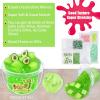 Clear Slime, Green Avocado Clear Jelly Cube Glimmer Crunchy Slime with 8 Add-ins, Idea Stress Relief Toy, Kids Party Favor, Birthday Easter Christmas New Year Gift for Girls and Boys Age 6 7 8 9 10+ view 2