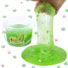 Clear Slime, Green Avocado Clear Jelly Cube Glimmer Crunchy Slime with 8 Add-ins, Idea Stress Relief Toy, Kids Party Favor, Birthday Easter Christmas New Year Gift for Girls and Boys Age 6 7 8 9 10+ view 3