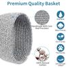 2 PackABenkle Small Woven Baskets, Tiny Oval Shallow Storage Baskets, Mini Cotton Rope Empty Decorative Basket, Boho Little Organizer Bins for Bathroom, Cat Dog Toy Gifts Baskets view 3
