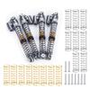 MORLORDY 4Pcs Aluminum Alloy RC Shock 53mm Adjustable Shocks Absorber Dampers Threaded Shock Bodies for 1/24 RC Crawler Car SCX24 Shocks 53mm Upgrades Accessories, Gray and Silver view 1