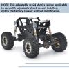 MORLORDY 4Pcs Aluminum Alloy RC Shock 53mm Adjustable Shocks Absorber Dampers Threaded Shock Bodies for 1/24 RC Crawler Car SCX24 Shocks 53mm Upgrades Accessories, Gray and Silver view 2