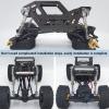 MORLORDY 4Pcs Aluminum Alloy RC Shock 53mm Adjustable Shocks Absorber Dampers Threaded Shock Bodies for 1/24 RC Crawler Car SCX24 Shocks 53mm Upgrades Accessories, Gray and Silver view 3