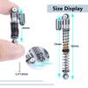 MORLORDY 4Pcs Aluminum Alloy RC Shock 53mm Adjustable Shocks Absorber Dampers Threaded Shock Bodies for 1/24 RC Crawler Car SCX24 Shocks 53mm Upgrades Accessories, Gray and Silver view 4