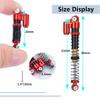 MORLORDY 4Pcs Aluminum Alloy RC Shock 53mm Adjustable Shocks Absorber Dampers Threaded Shock Bodies for 1/24 RC Crawler Car SCX24 Shocks 53mm Upgrades Accessories, Black and Red view 4