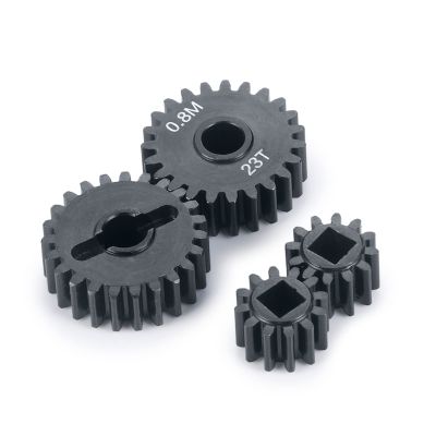 MORLORDY RC Aluminum Alloy Overdrive Portal Gears 0.8M 12T Drive Gear 23T Output Gear Set for 1/10 Scale SCX10 III Capra AXI03000 AXI03004 Upgrade Gears