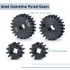 MORLORDY RC Aluminum Alloy Overdrive Portal Gears 0.8M 12T Drive Gear 23T Output Gear Set for 1/10 Scale SCX10 III Capra AXI03000 AXI03004 Upgrade Gears view 3
