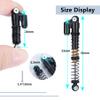 MORLORDY 4Pcs Aluminum Alloy RC Shock 53mm Adjustable Shocks Absorber Dampers Threaded Shock Bodies for 1/24 RC Crawler Car SCX24 Shocks 53mm Upgrades Accessories, Black and Silver view 4
