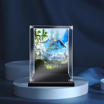 Acrylic Display case with Screw for Horizon Forbidden West: Tallneck 76989 (Model Set is not Included) (Custom Background)(us Stock)