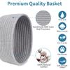 2 PackABenkle Small Woven Baskets, Tiny Oval Shallow Storage Baskets, Mini Cotton Rope Empty Decorative Basket, Boho Little Organizer Bins for Bathroom, Cat Dog Toy Gifts Baskets view 3