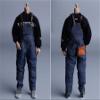 1/12 Scale Male Clothes,Men's Denim Overalls Pant Costume Clothing for 6inch Male Action Figure Body (Blue) view 2