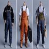 1/12 Scale Male Clothes,Men's Denim Overalls Pant Costume Clothing for 6inch Male Action Figure Body (Blue) view 4