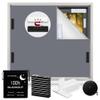 100% Blackout Window Cover Magnetic Blackout Curtains,Portable Black Out Shades No Drill Cuttable Blackout Blinds for Bedroom, RV, Nursery, Media Room,Dorm,Grey (118"x57") view 1