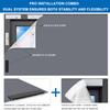 100% Blackout Window Cover Magnetic Blackout Curtains,Portable Black Out Shades No Drill Cuttable Blackout Blinds for Bedroom, RV, Nursery, Media Room,Dorm,Grey (118"x57") view 2