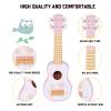 WoodenEdu Kids Guitar for Girls, Wooden Musical Instruments Toys with Ukulele, Tambourine, Maracas, Harmonica, Mini Band Sets for Toddlers 2 3 Years Old Birthday Gift (Pink for Girls) view 2