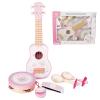 WoodenEdu Kids Guitar for Girls, Wooden Musical Instruments Toys with Ukulele, Tambourine, Maracas, Harmonica, Mini Band Sets for Toddlers 2 3 Years Old Birthday Gift (Pink for Girls) view 4