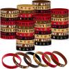 Leitee 48 Pcs Pirate Rubber Bracelets Pirate Party Theme Wristbands Silicone Wristbands Party Supplies Favors Accessories for Men Women Birthday Prizes, 4 Styles view 1