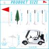 Leitee 21 Pcs Golf Cake Topper Cake Decoration Cupcake Topper Include Mini Cart Red Flag Ball Green Tree Club Sun Umbrella for Golf Themed Birthday(White,Classic) view 3