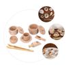 ORFOFE 1Set Miniature Tea Ware Tea Cup and Tea Tray for Mini House Tea Party Decor for Dollhouses and Miniature Displays view 3