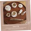 ORFOFE 1Set Miniature Tea Ware Tea Cup and Tea Tray for Mini House Tea Party Decor for Dollhouses and Miniature Displays view 4